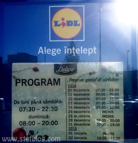 Program de lucru Lidl 